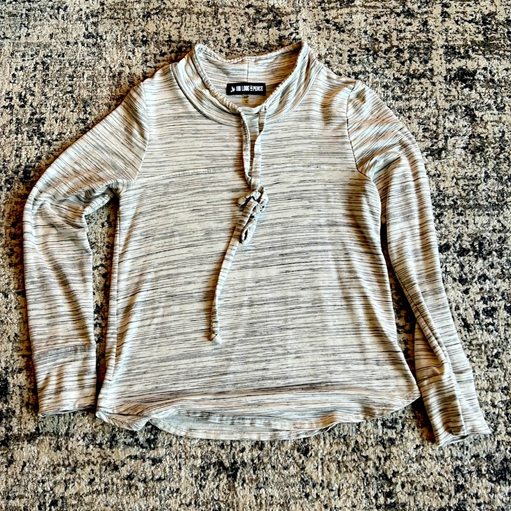 Like new ink love and peace long sleeve tunic